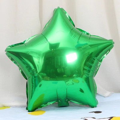 Star Balloons in Green Color for Super Mario Theme 
