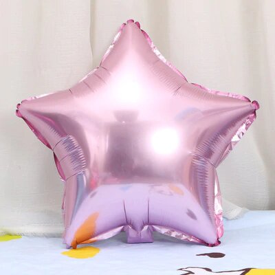 Star Shape Metallic Foil Balloon for party decoration 18 inches Star foil balloons in Light Pink