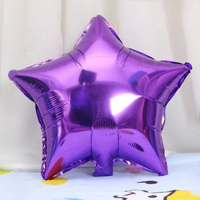 purple color theme star foil balloon