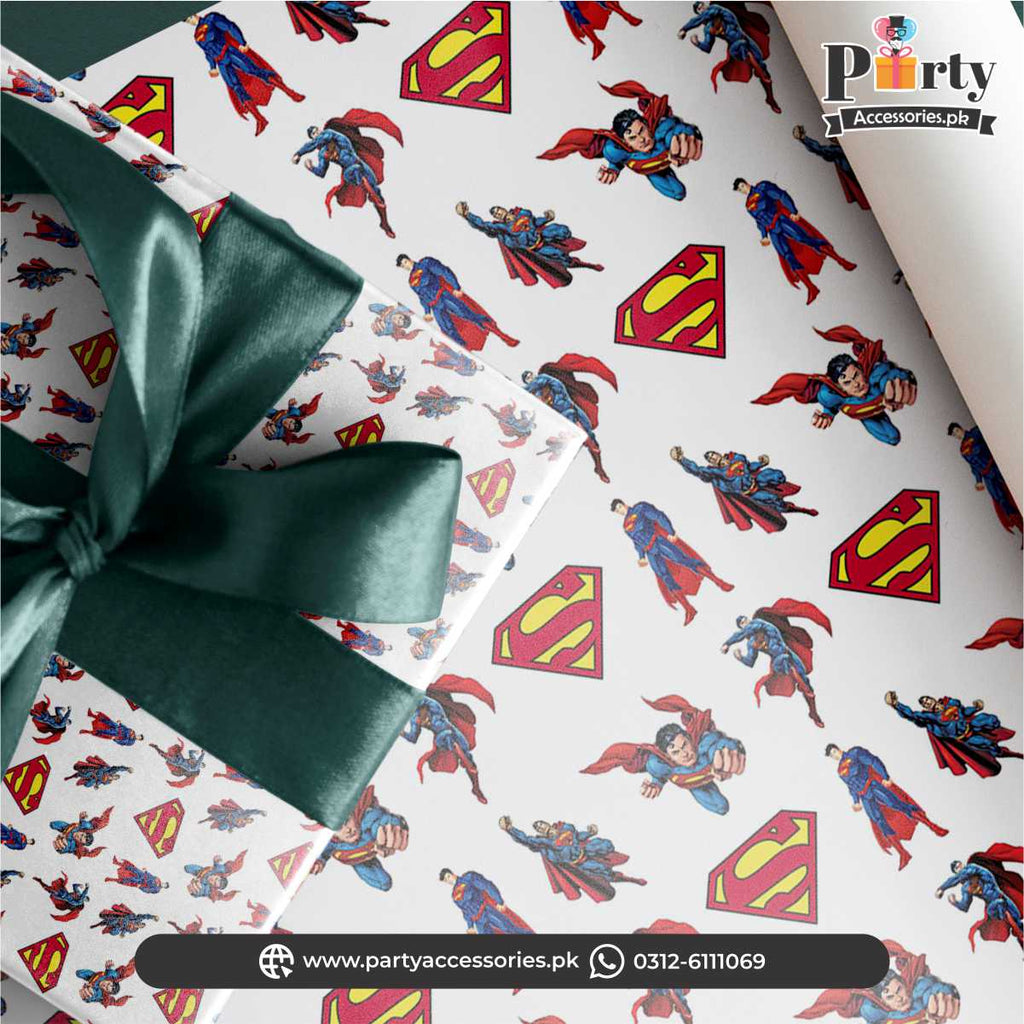 superman theme customized wrapping sheets 