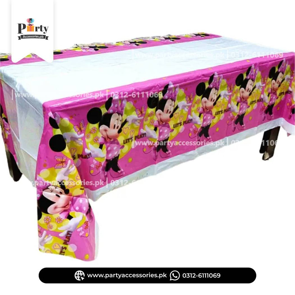 Minnie Mouse Table Top Sheet – Premium Birthday Party Table Cover