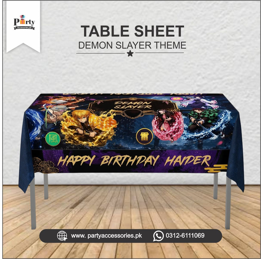 Demon Slayer Theme Customized Tabletop Sheet | Birthday Party Decor