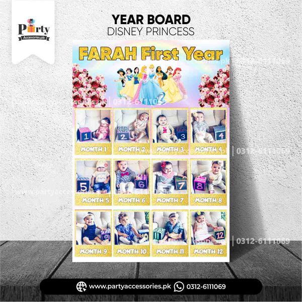 Disney princess customized year board 