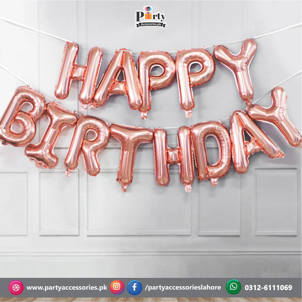 Happy birthday foil balloons Letters set | HBD Foil Balloons | Happy birthday Balloons foil