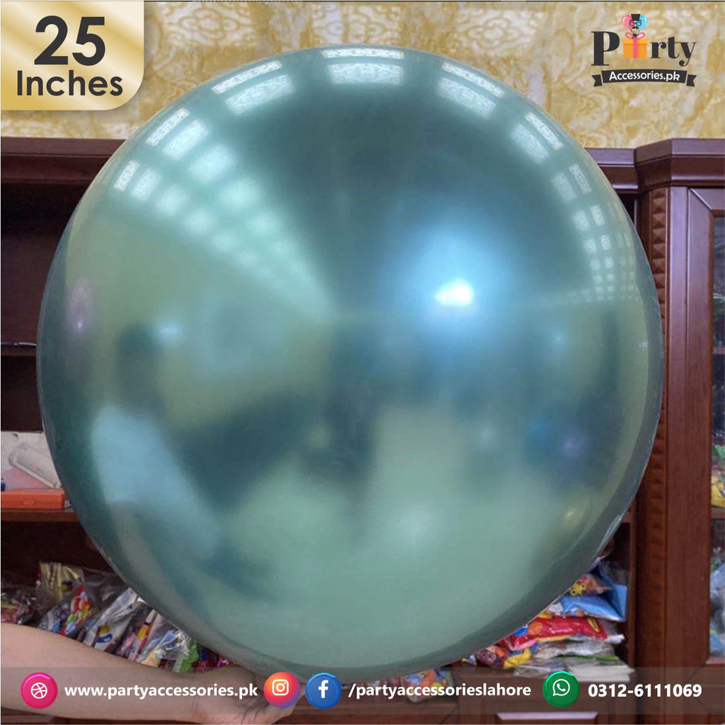 jumbo size chrome balloon sea green