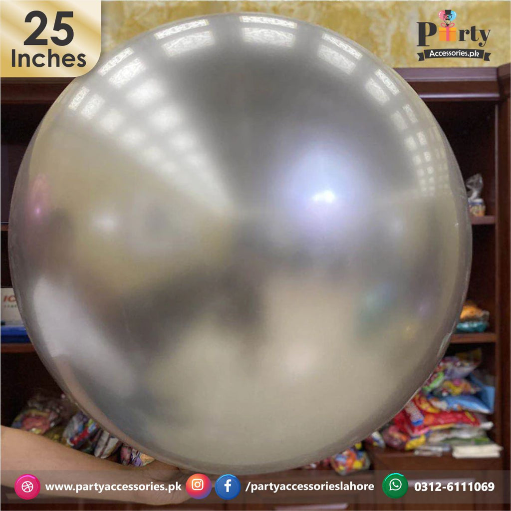 jumbo chrome balloon silver