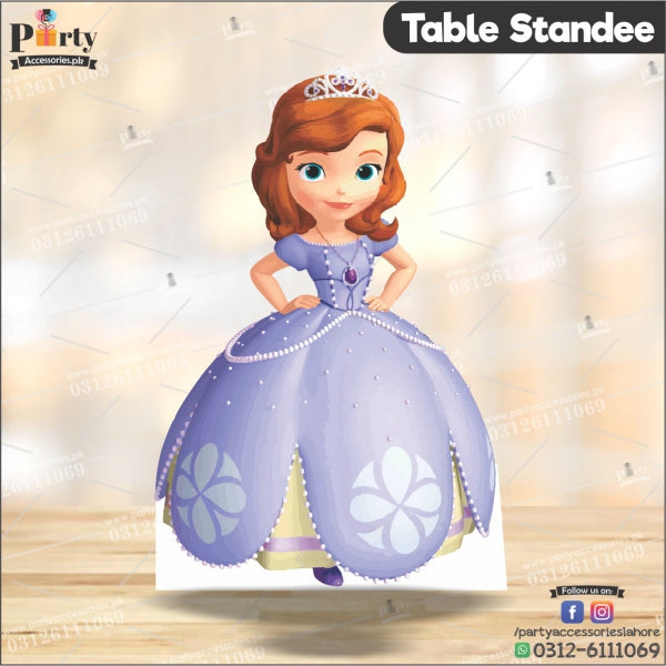 sofia theme customized table standee cutouts for birthday decoration