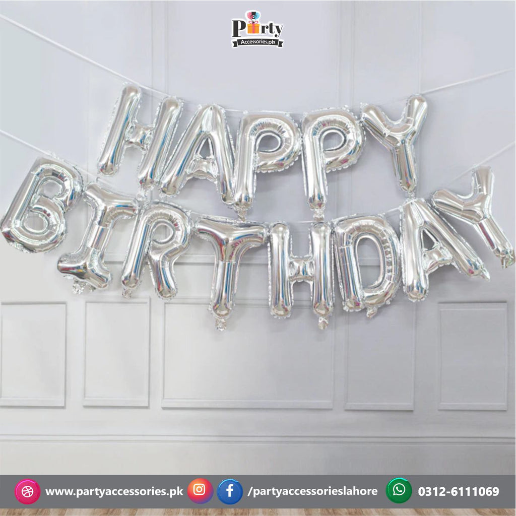 Happy birthday foil balloons Letters set | HBD Foil Balloons | Happy birthday Balloons foil