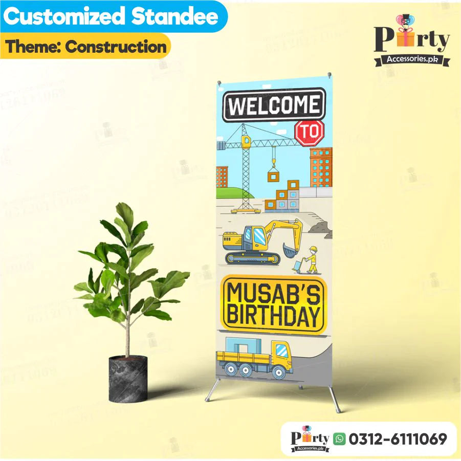 Construction theme party | Customized Welcome Standee