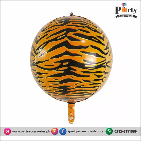 Jungle safari theme tiger pattern foil balloon