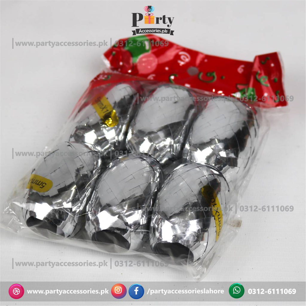 Balloon ribbon curl Pack of 6 pcs | Balloon shimmering glittery ribbon for crafts, gifts wrapping, balloon strings for flower decorations