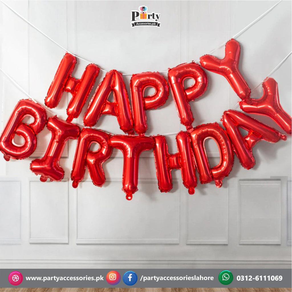 Happy birthday foil balloons Letters set | HBD Foil Balloons | Happy birthday Balloons foil