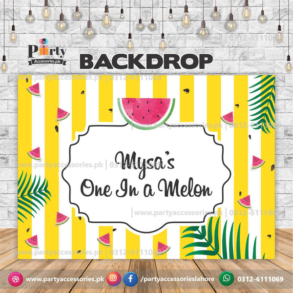 One in a melon Theme Birthday Party Backdrop