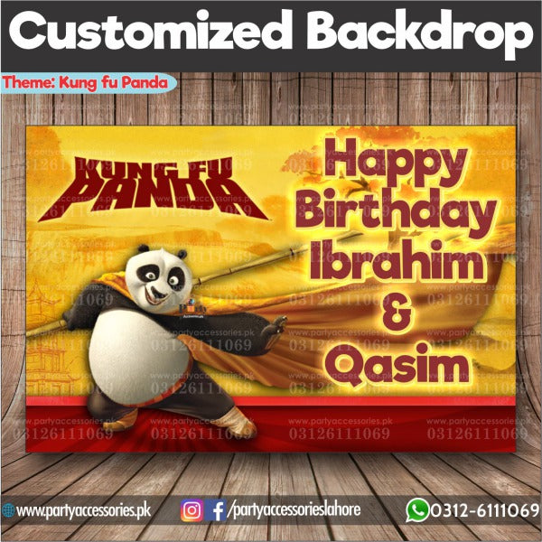 Customized Kung fu Panda Theme Birthday Party Backdrop