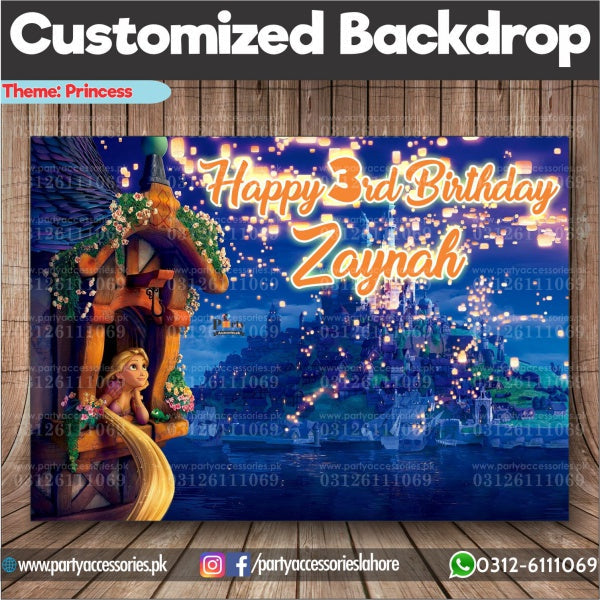 Tangled Backdrop Rocks Tangled Rapunzel – PartyAccessories.com.pk