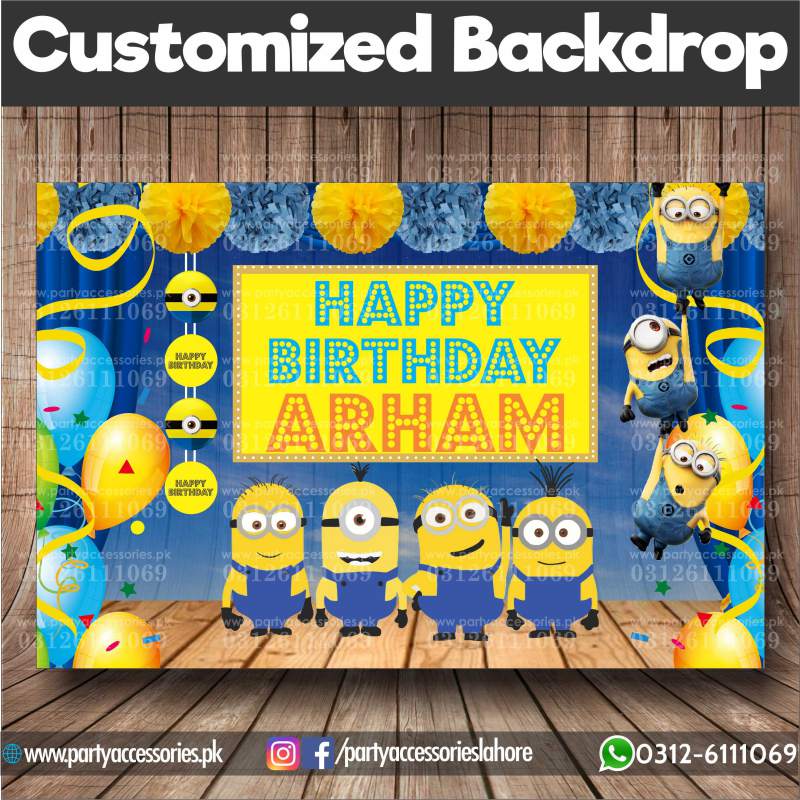Customized Backdrop in Minions Theme