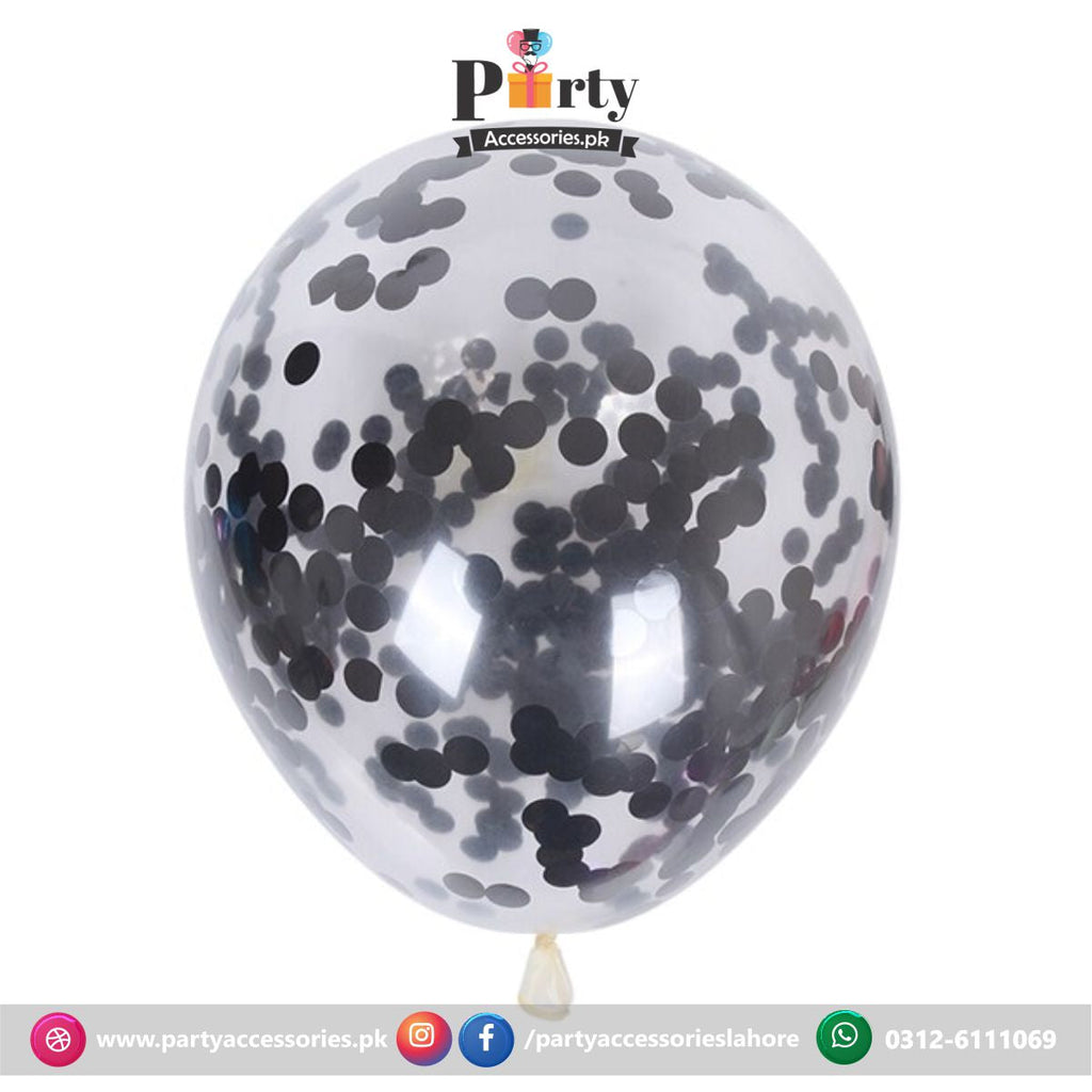 Black Confetti balloons