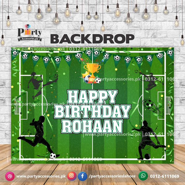 Customized Soccer Theme Birthday Backdrop