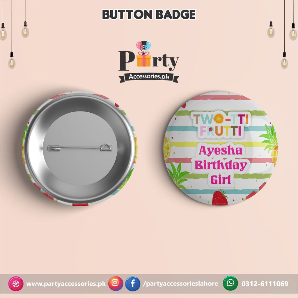Tutti fruiti theme Customized Button Badge