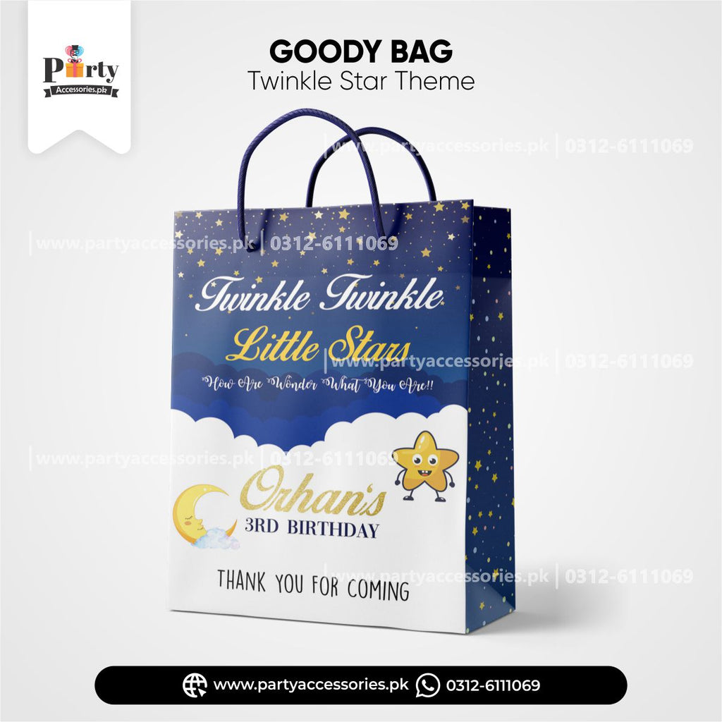 customized twinkle twinkle little star goody bags for boy theme 