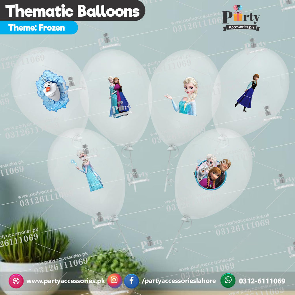 Frozen theme transparent balloons with stickers WALL DECORATION 