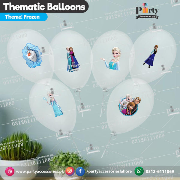 Frozen theme transparent balloons with stickers WALL DECORATION 