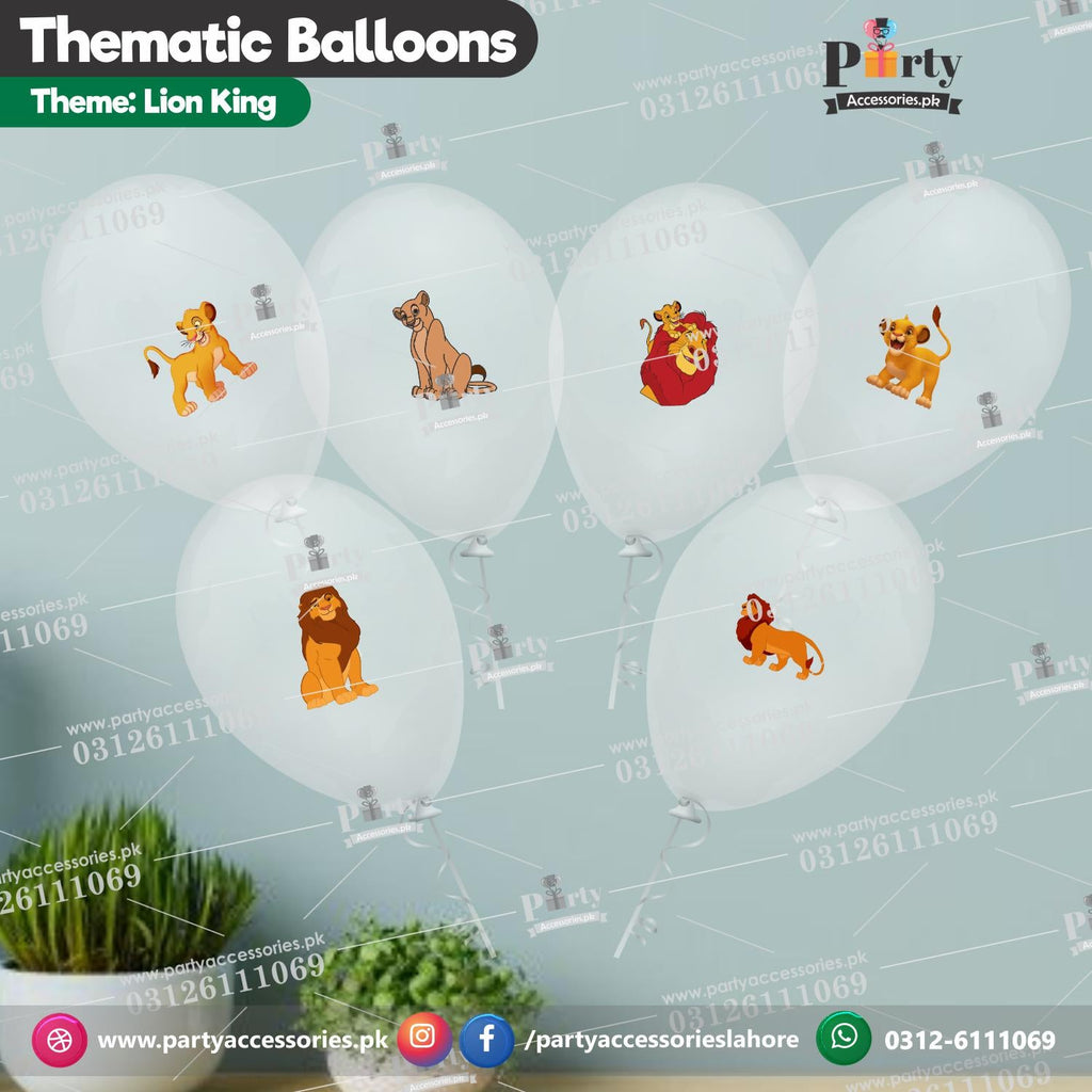 Lion King theme transparent balloons with stickers 