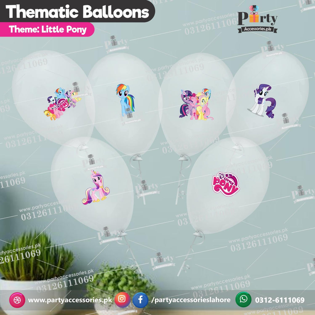 Little Pony theme transparent balloons with stickers 