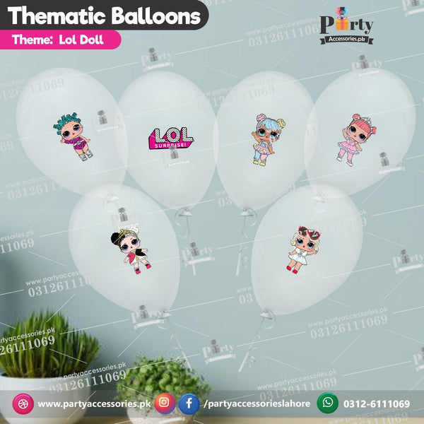 LOL doll theme transparent balloons with stickers 