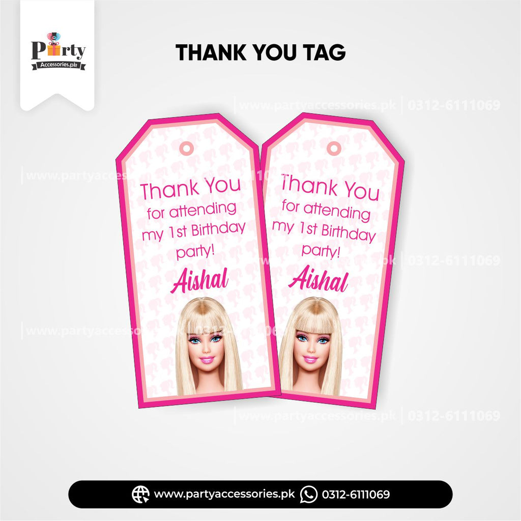 barbie doll customized gift tags decoration ideas