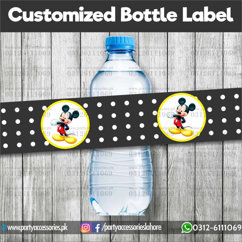 Mickey Mouse theme Bottle Labels for Party decoration