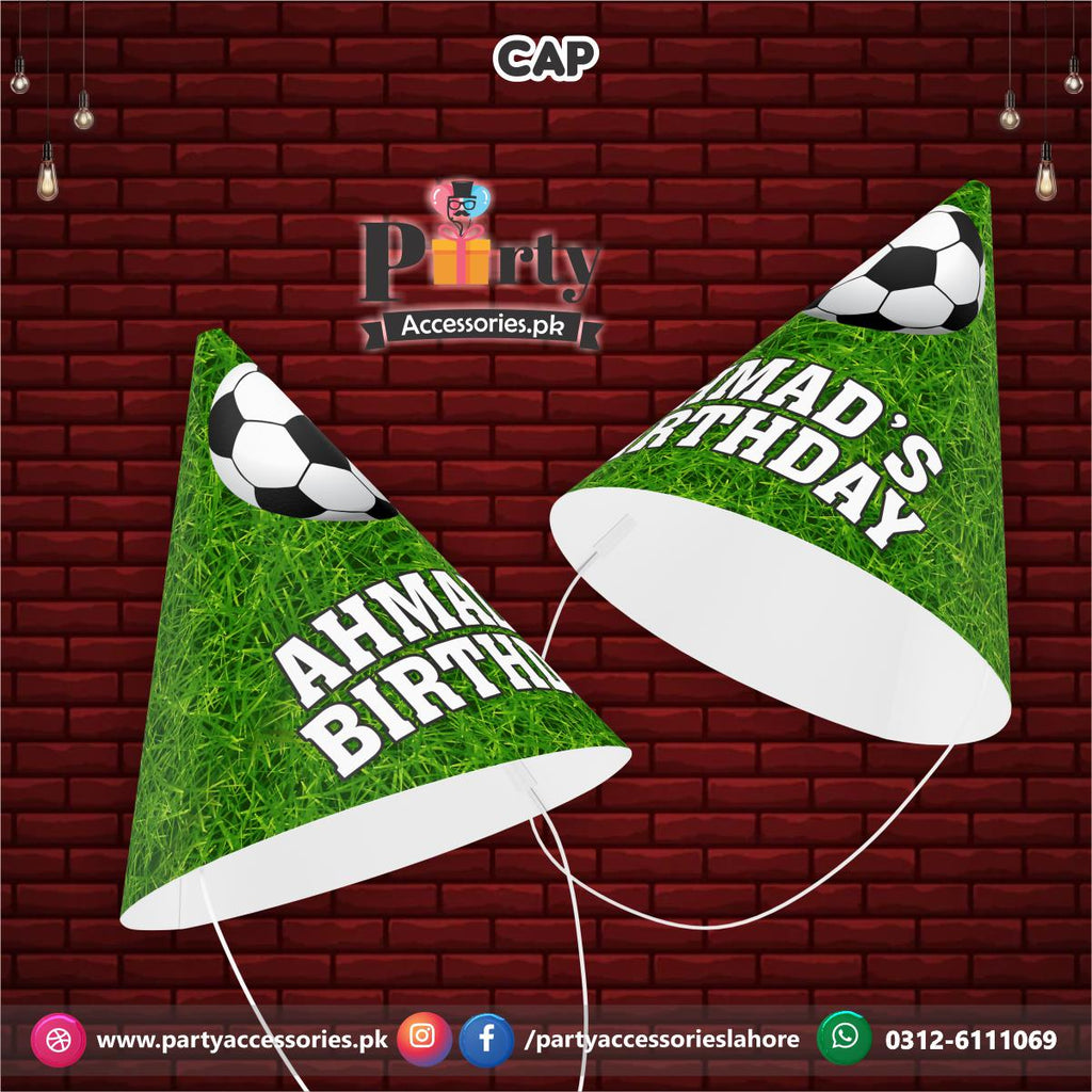 Customized Cone shape caps in Football theme party