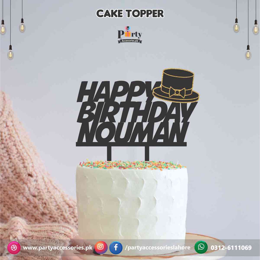 Onederful theme cake topper customized on wooden