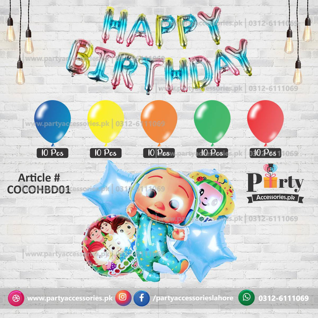 Cocomelon birthday theme balloon set | decoration amazon ideas images