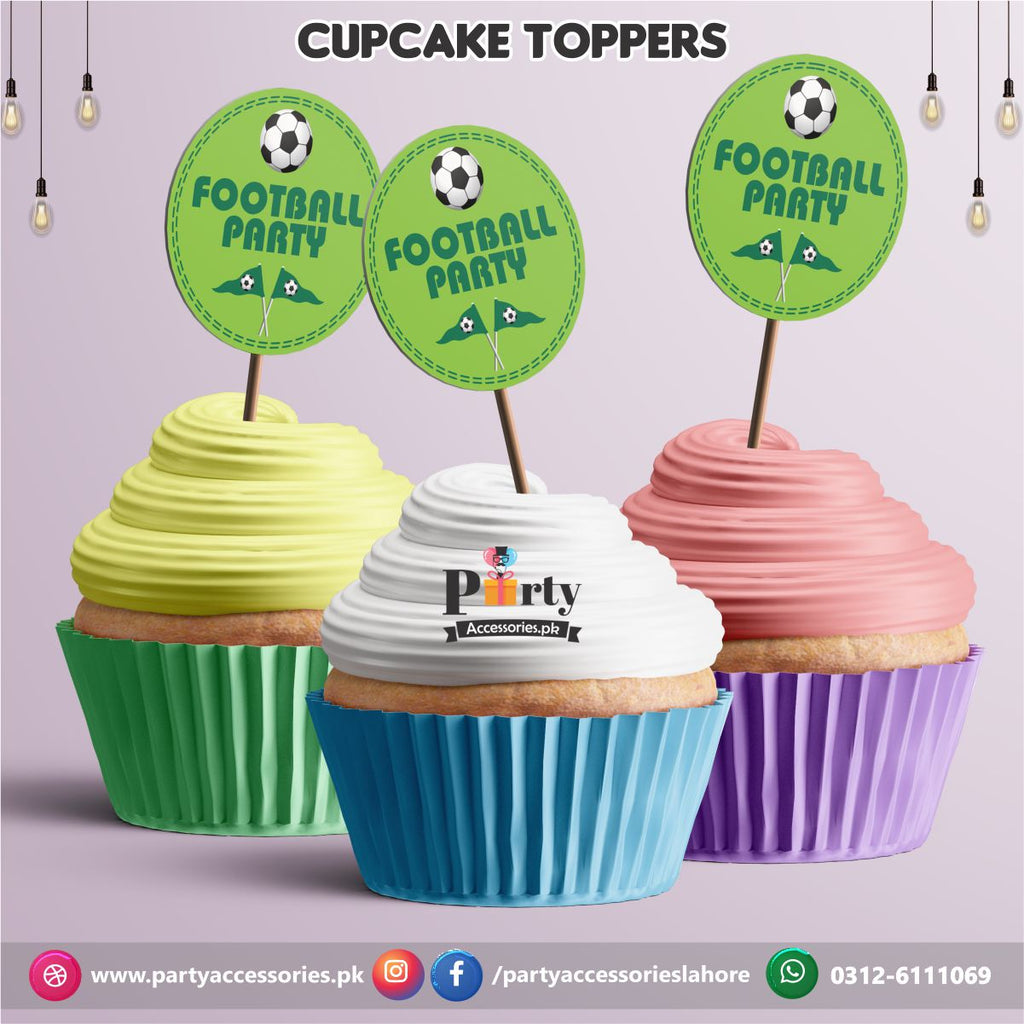 Football theme birthday party | cupcake Toppers 