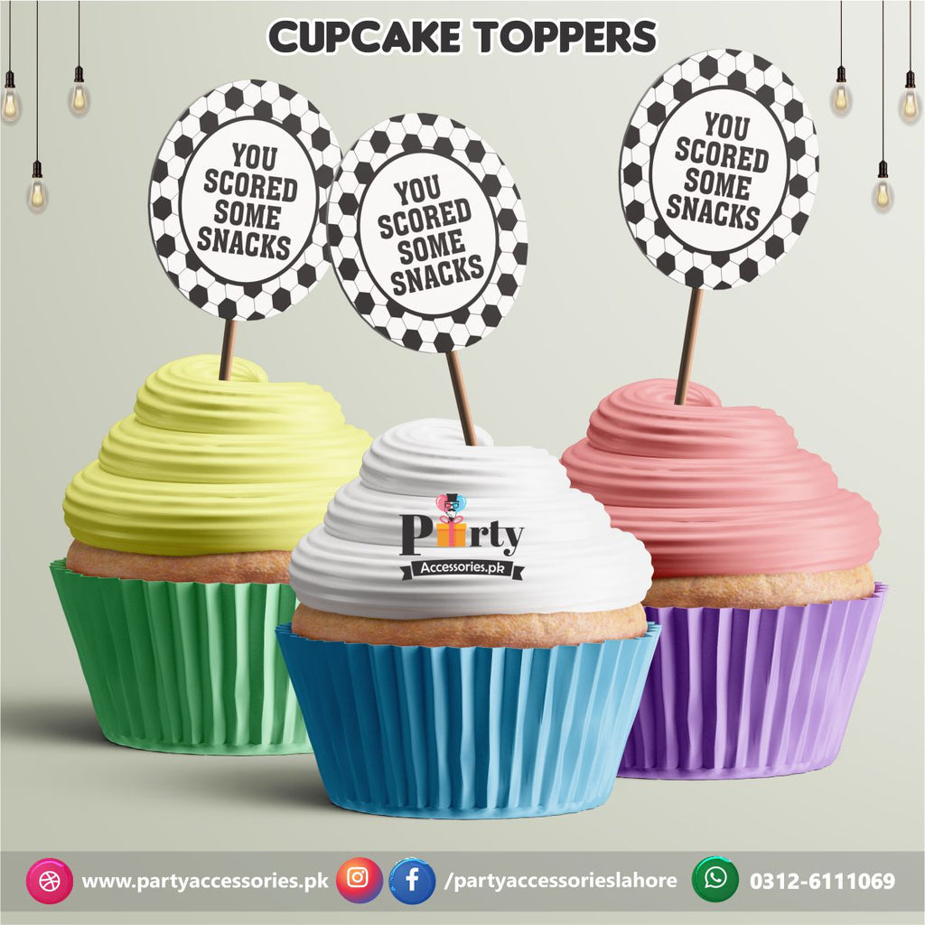 Football theme birthday party | cupcake Toppers Pack of 15 pcs | Football theme decorations