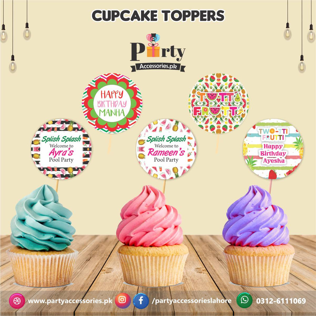 Tutti Fruiti theme birthday party | cupcake Toppers