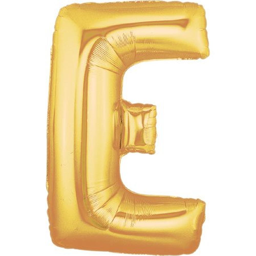 Letter Alphabet E Golden Foil Balloons