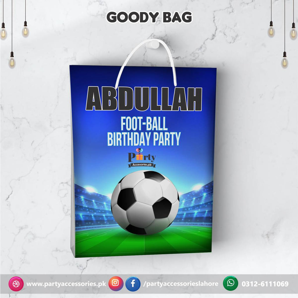 Football Soccer birthday theme Customized Goody Bags / favor bags 