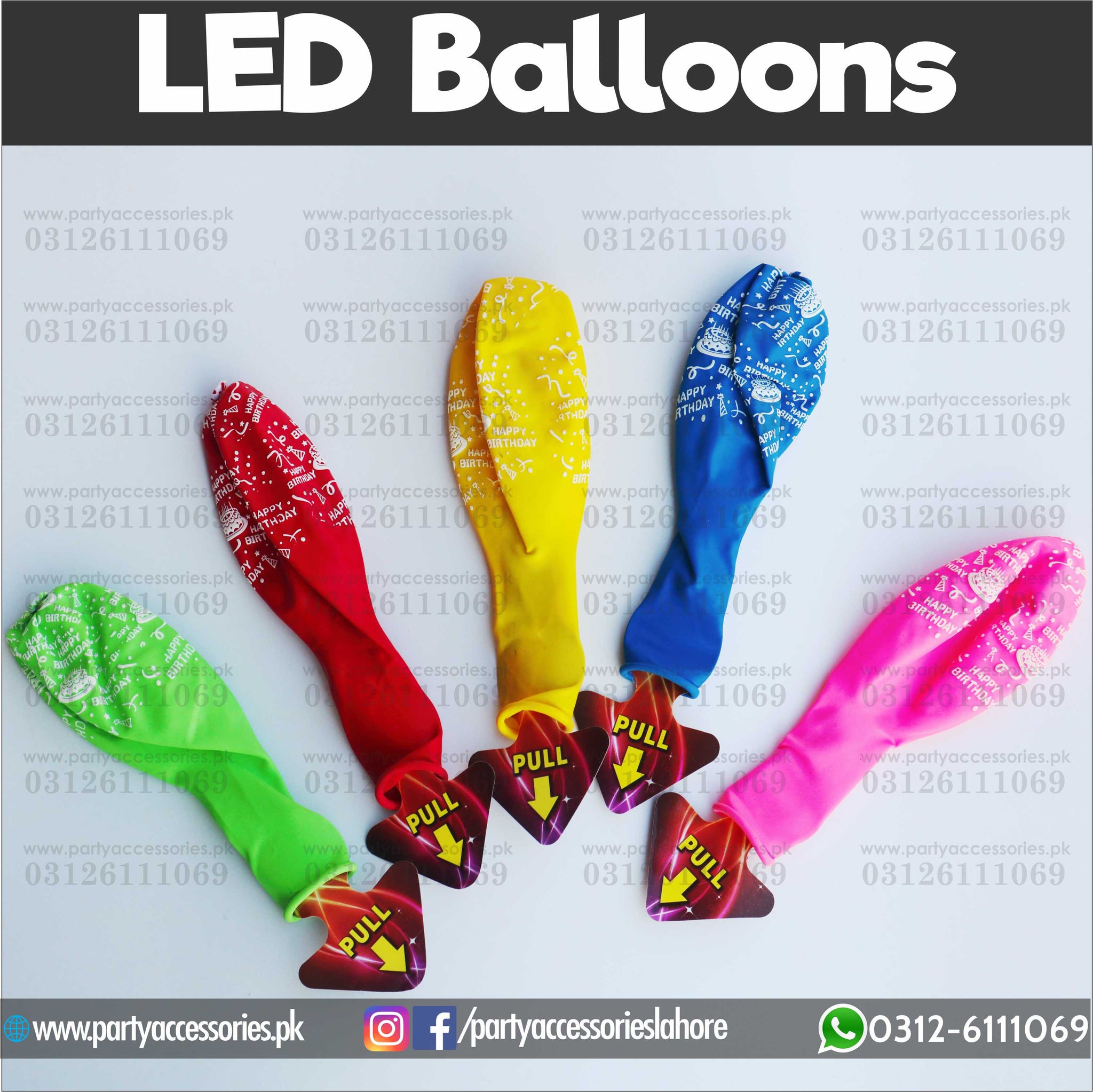 LED Balloons | LED light up latex balloons with multi colored blinking ...