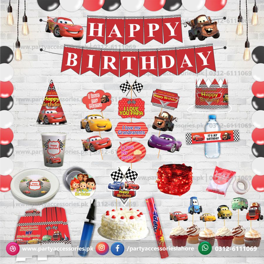 McQueen theme birthday Party decoration kit