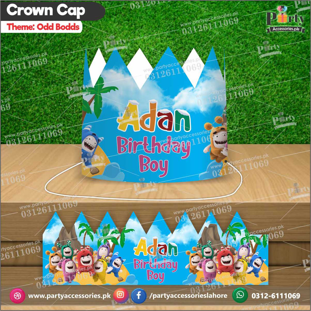 Crown Cap in Oddbods theme customized for the birthday boy