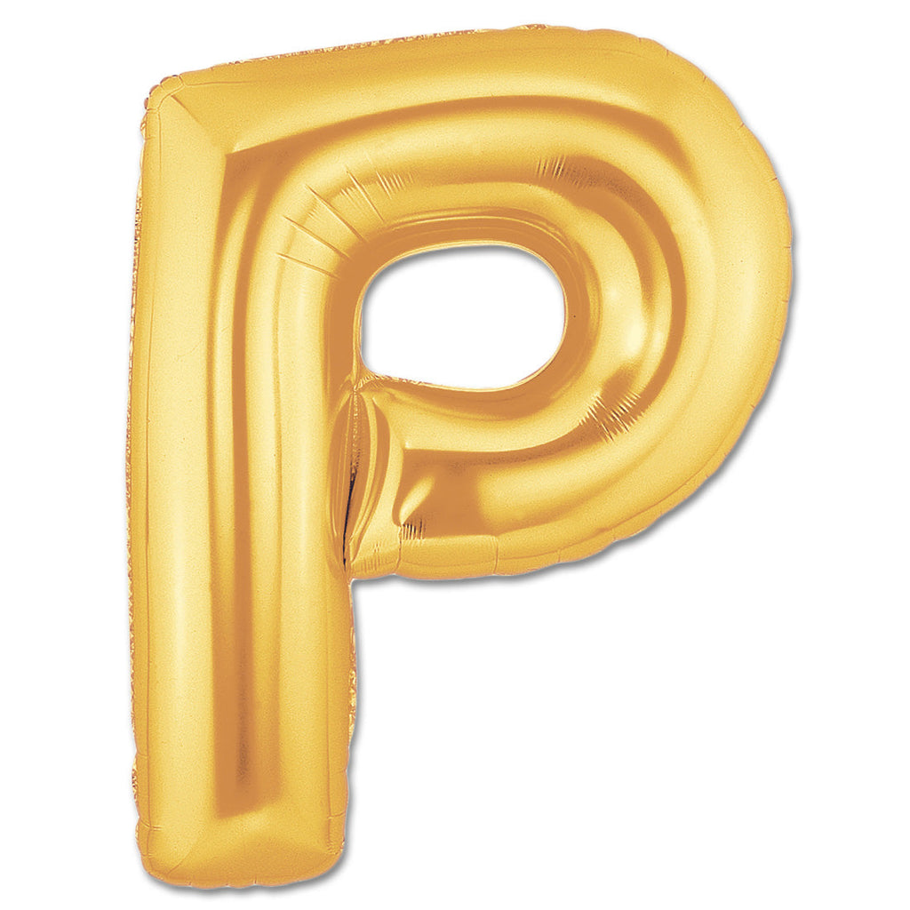 Letter Alphabet Golden P Foil Balloons