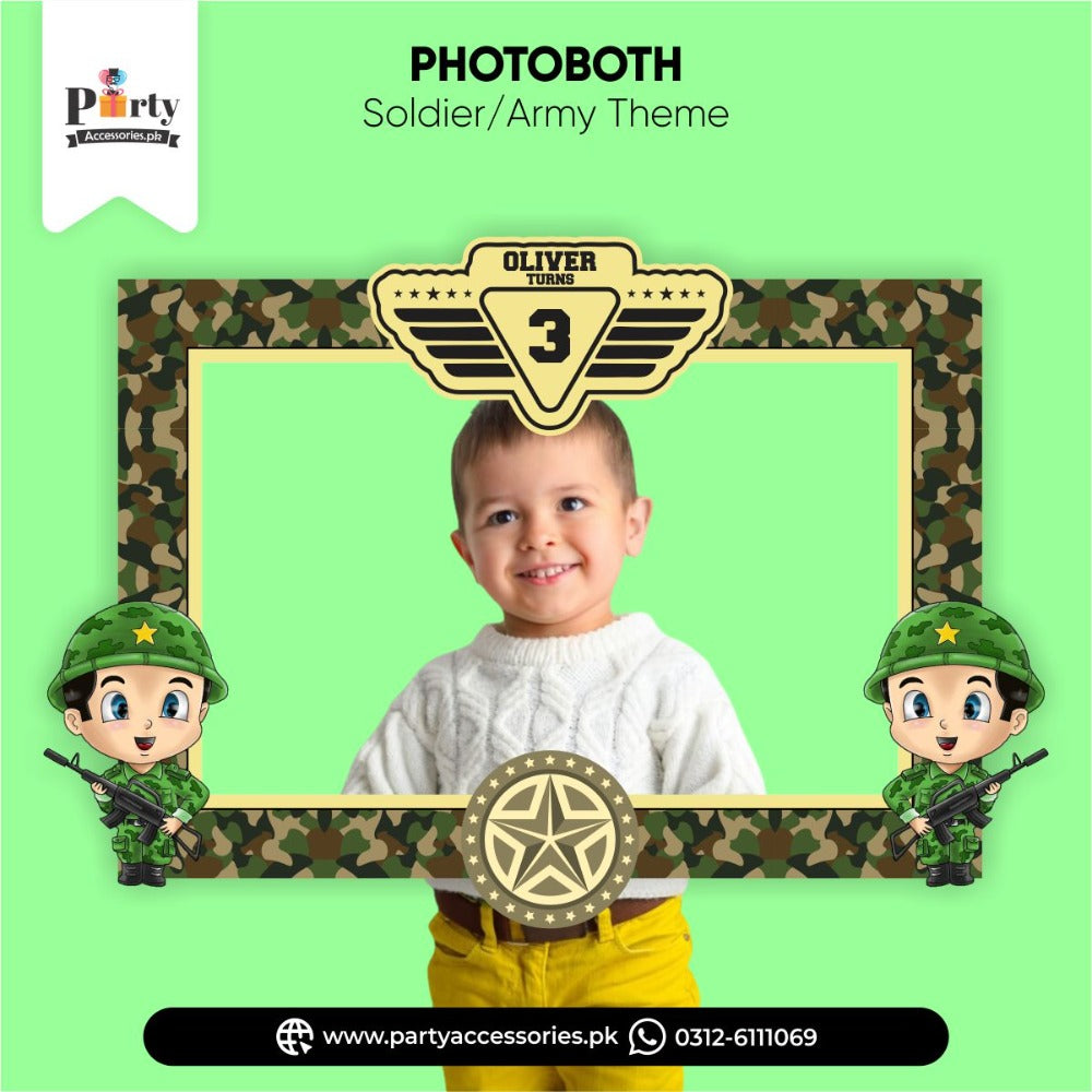 army soldiers theme photo booth