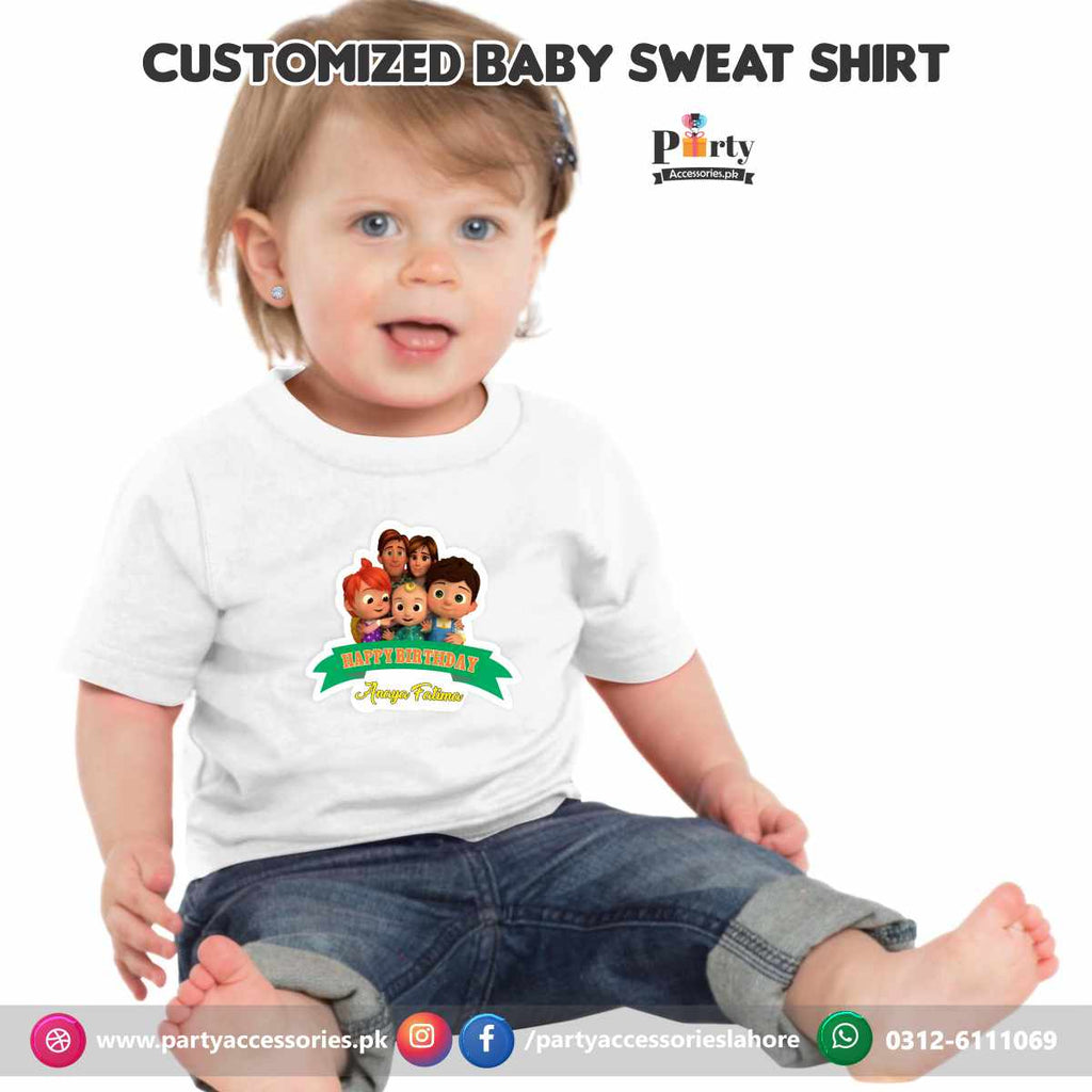 cocomelon theme customized t shirt for boy and girl