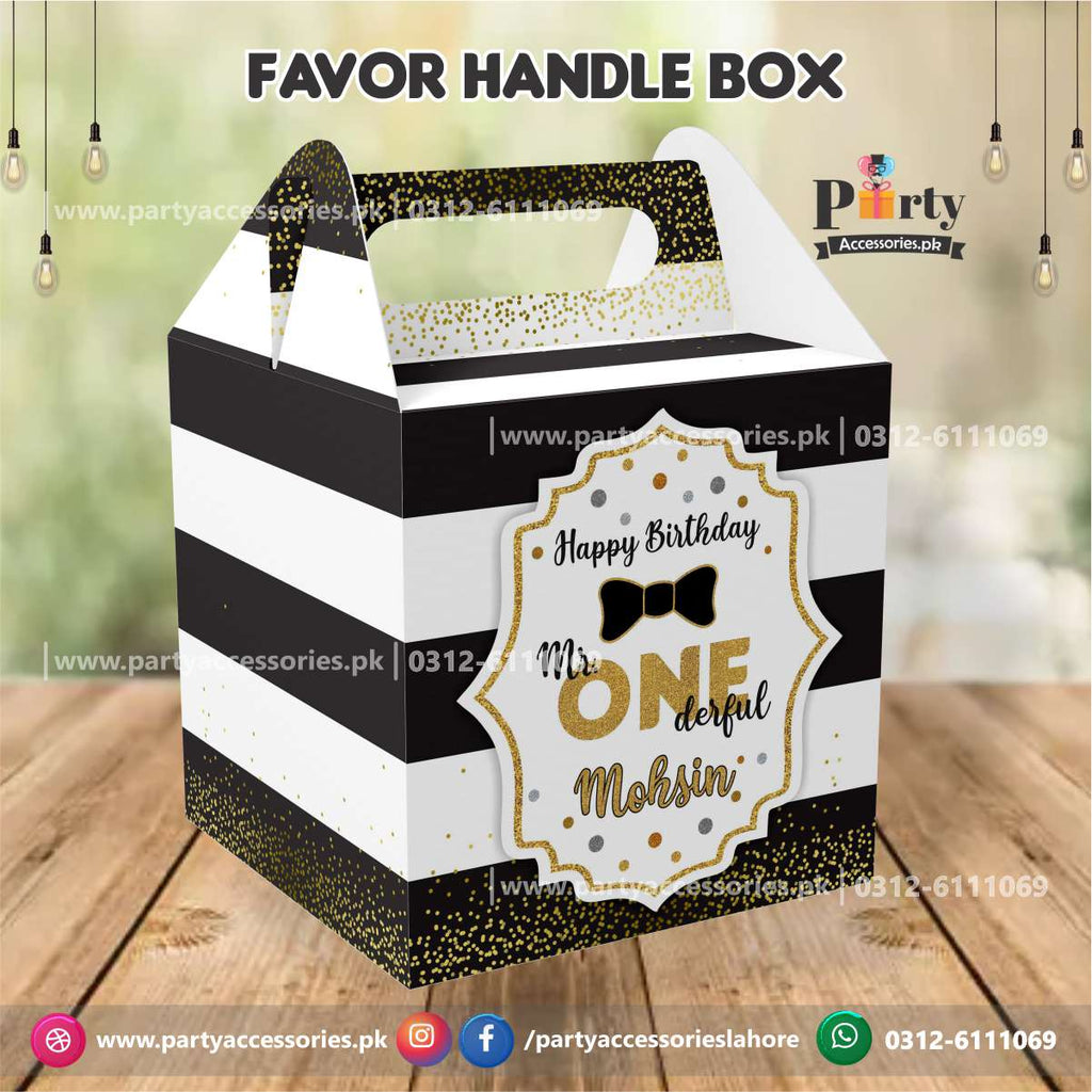 ONEderful theme birthday party Customized giveaway Favor / Goody Boxes | Pack of 6