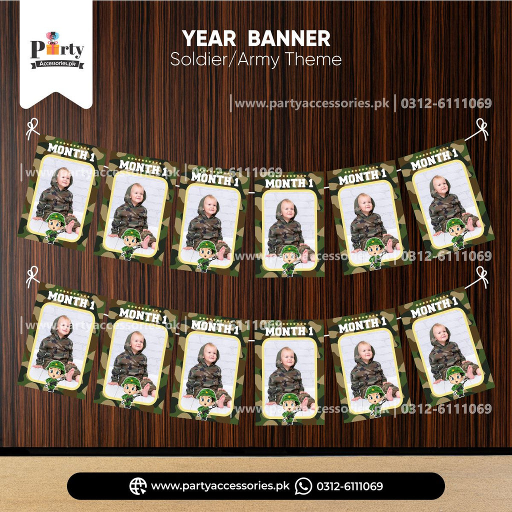 soldier army theme month wise year banner 