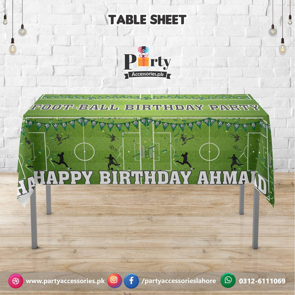 Football Theme Birthday Party table top sheet