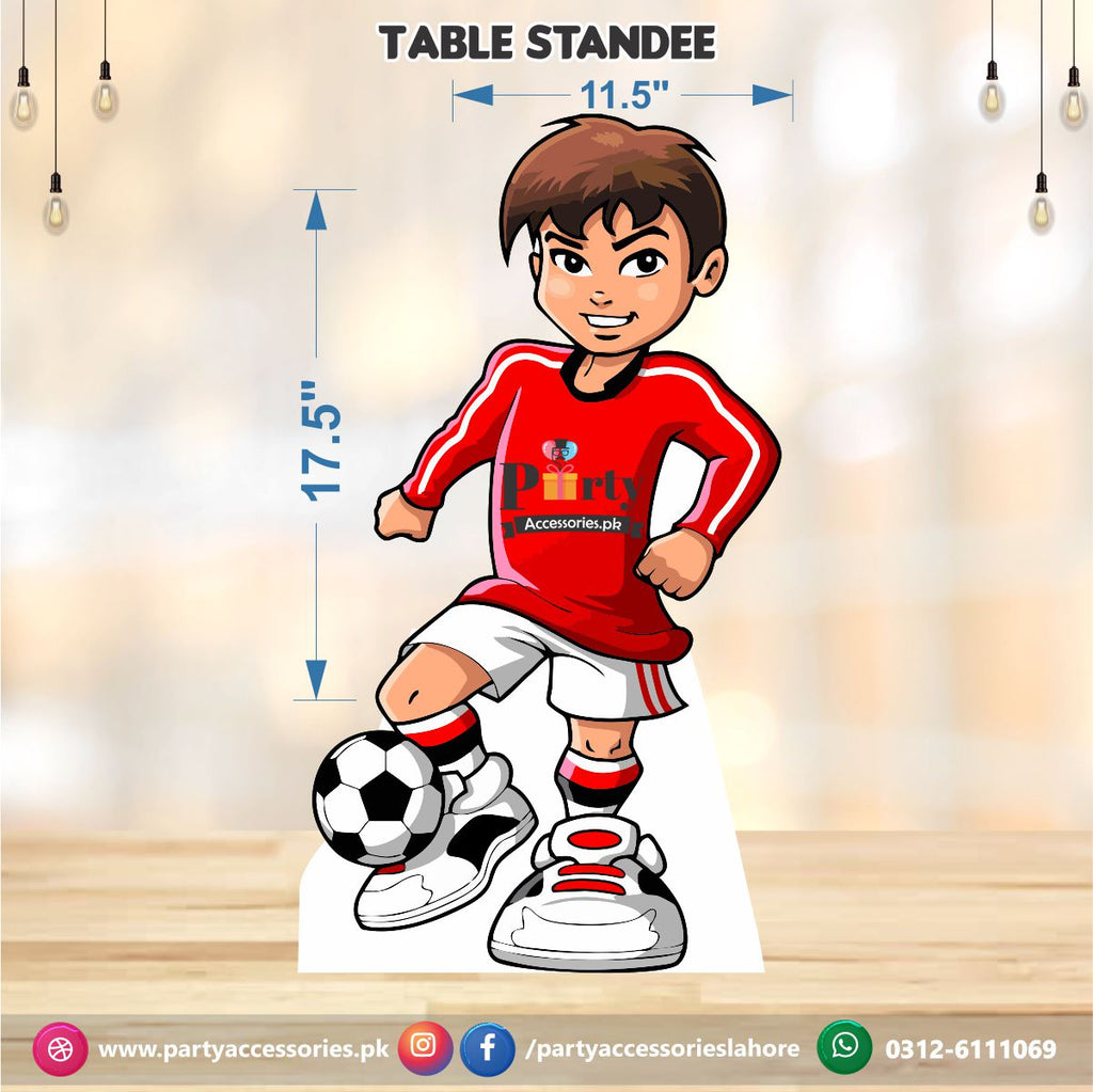 Football theme Table standing character cutouts