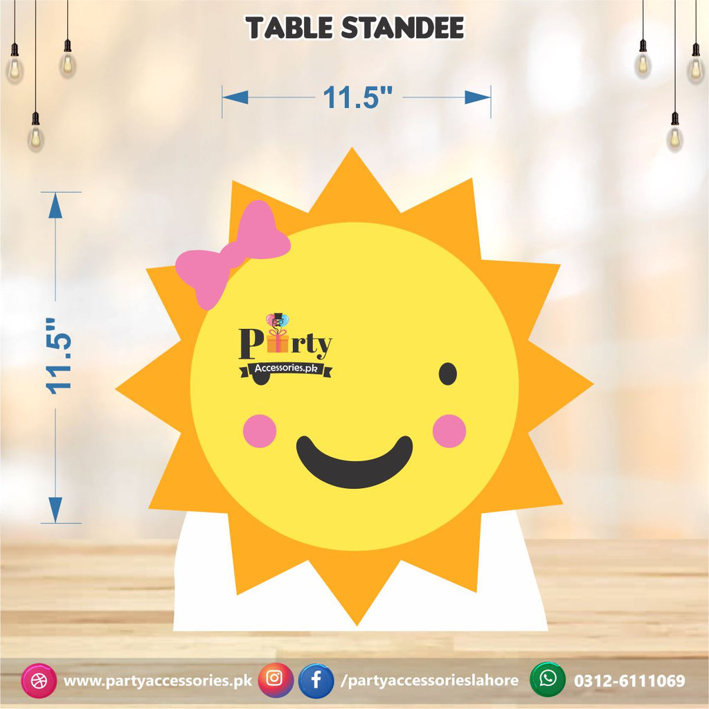 Rainbow theme Table standing character cutouts
